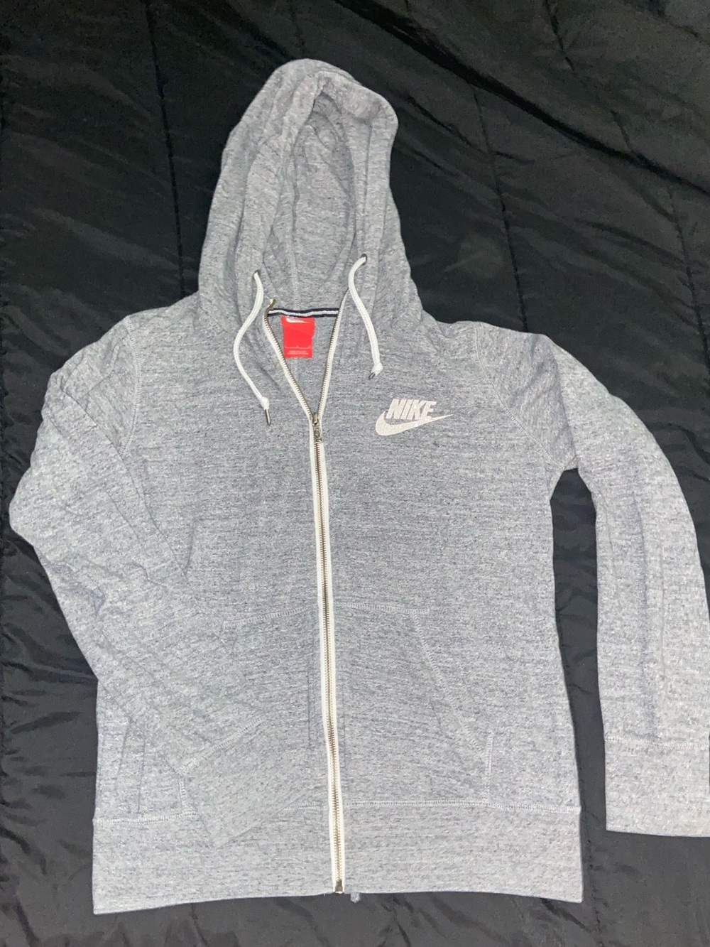 Nike Heather Gray Zip-Up Hoodie